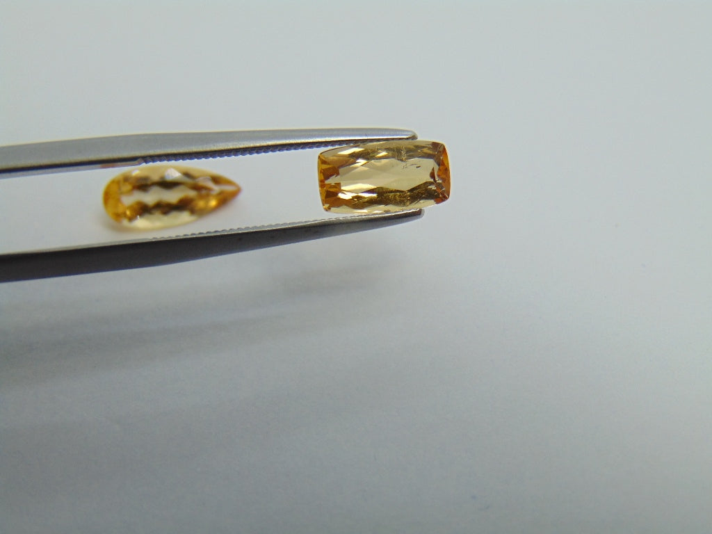 2.83ct Imperial Topaz 11x5mm 9x5mm