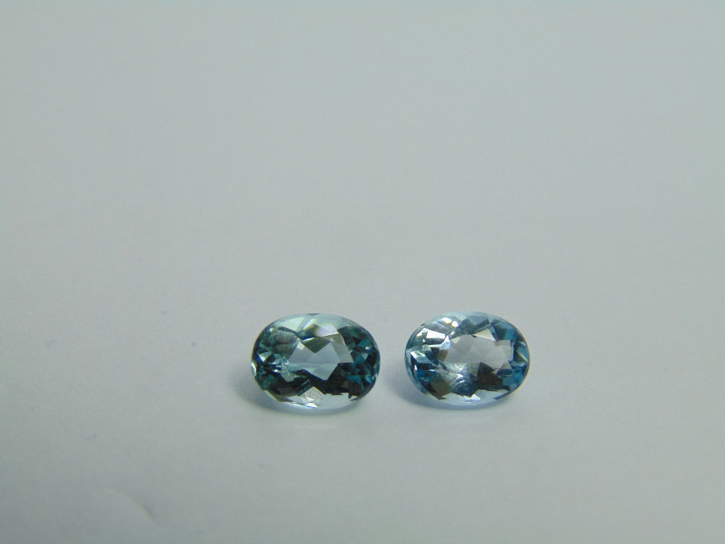 1.77ct Aquamarine Pair 7x5mm