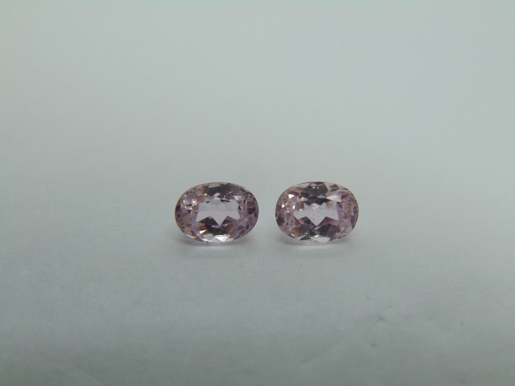 2.45ct Kunzite Pair 7x5mm