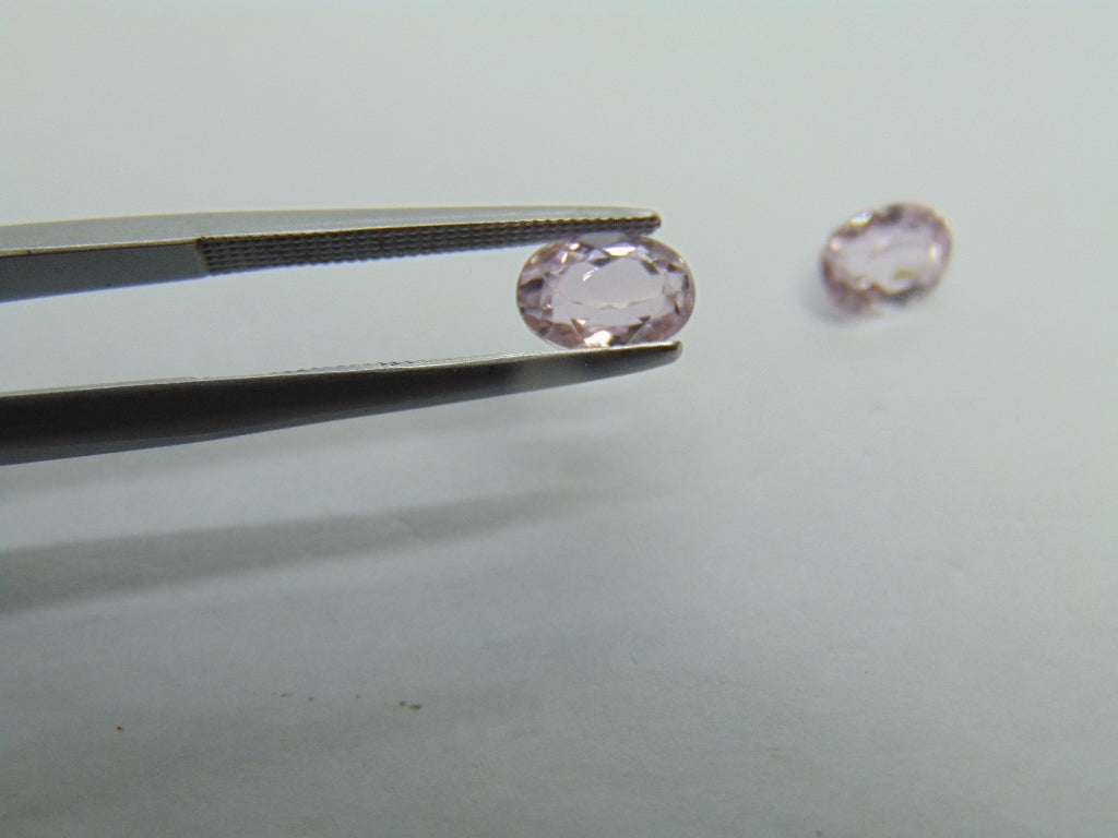 2.45ct Kunzite Pair 7x5mm