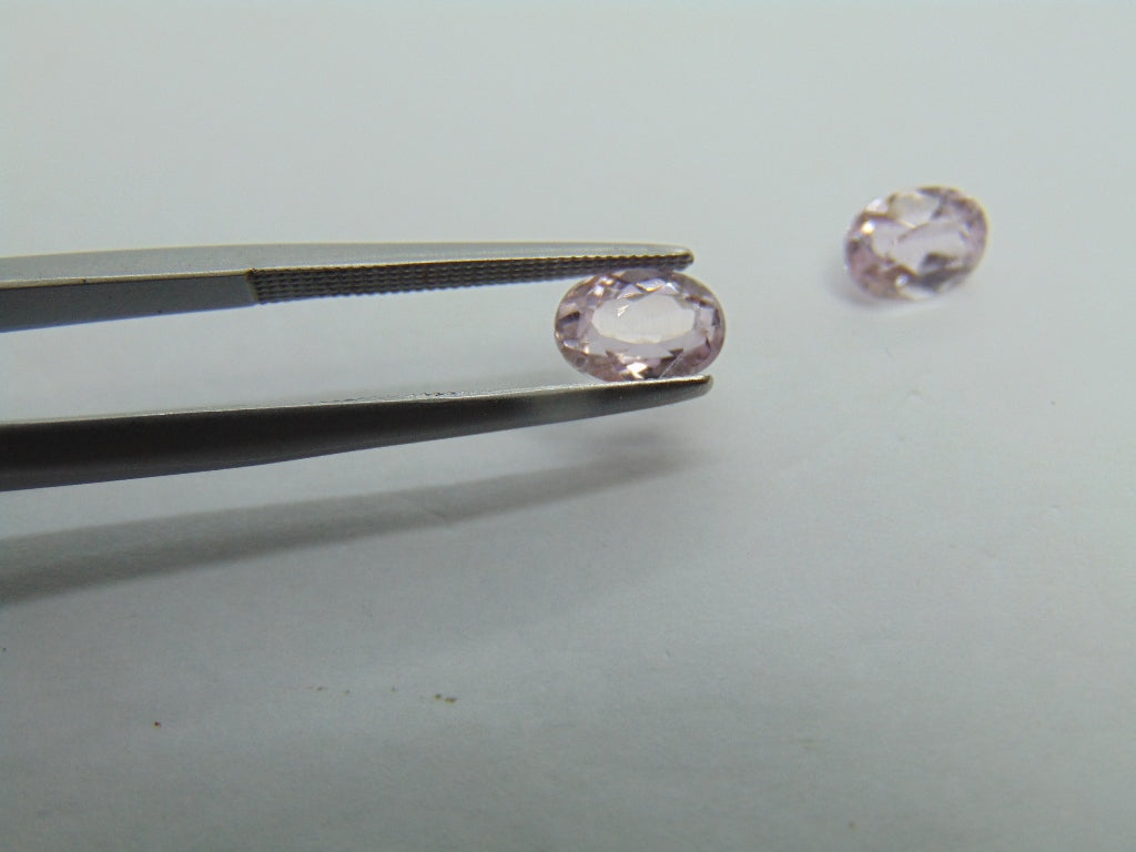 2.45ct Kunzite Pair 7x5mm