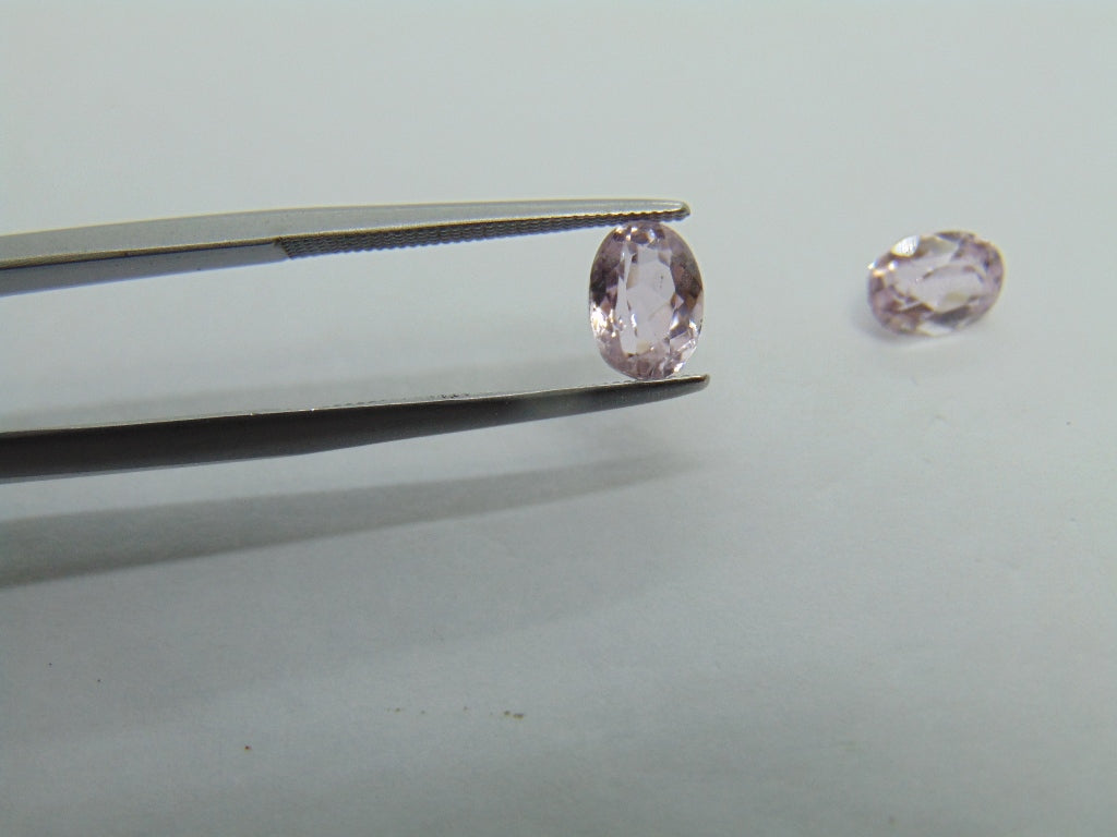 2.45ct Kunzite Pair 7x5mm