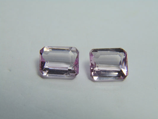 7.05ct Kunzite Pair 10x8mm