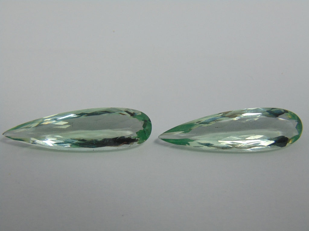 26.90cts Prasiolite (Pair)