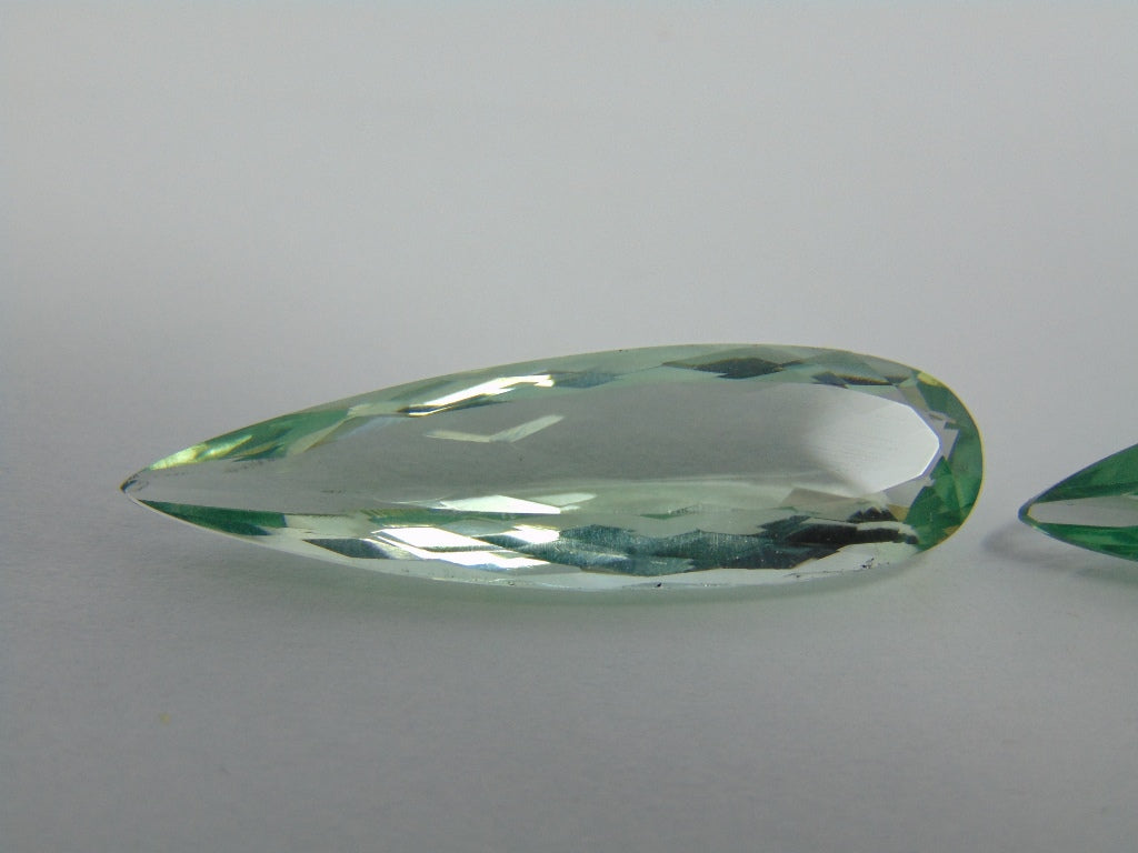 26.90cts Prasiolite (Pair)