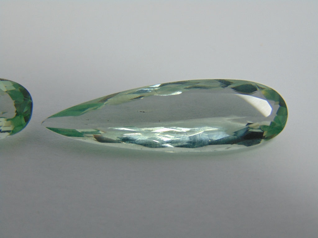 26.90cts Prasiolite (Pair)