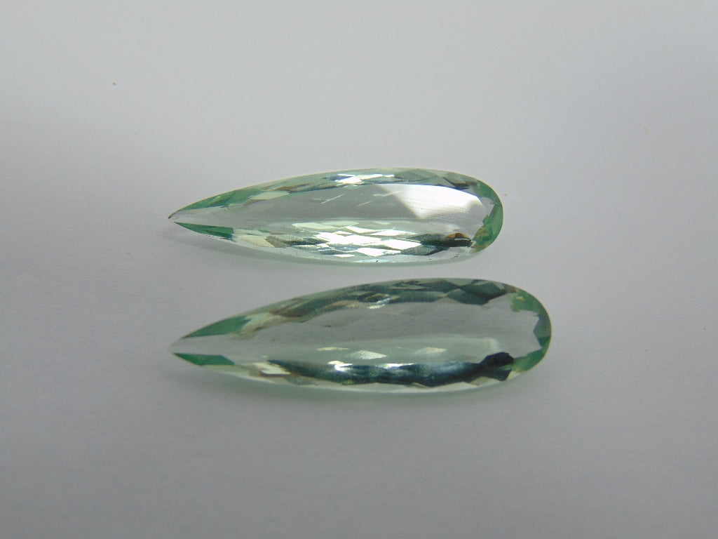 26.90cts Prasiolite (Pair)