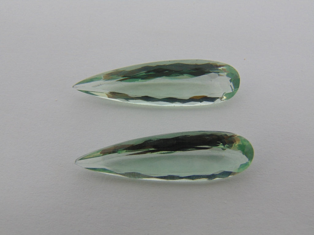 26.90cts Prasiolite (Pair)