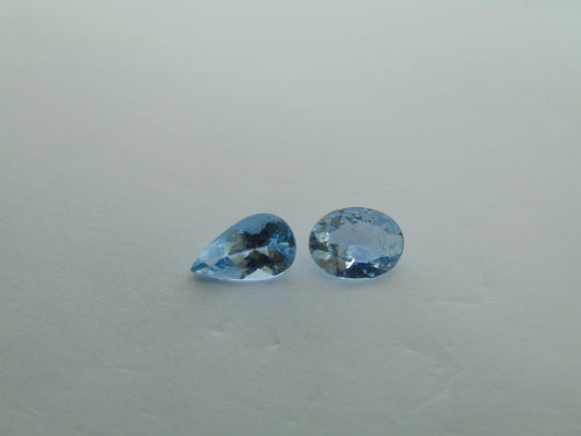 1.80ct Aquamarine 8x6mm 9x5mm