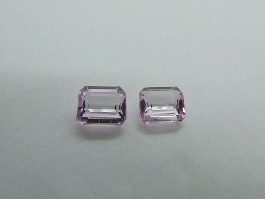 5.95ct Kunzite Pair 9x7mm