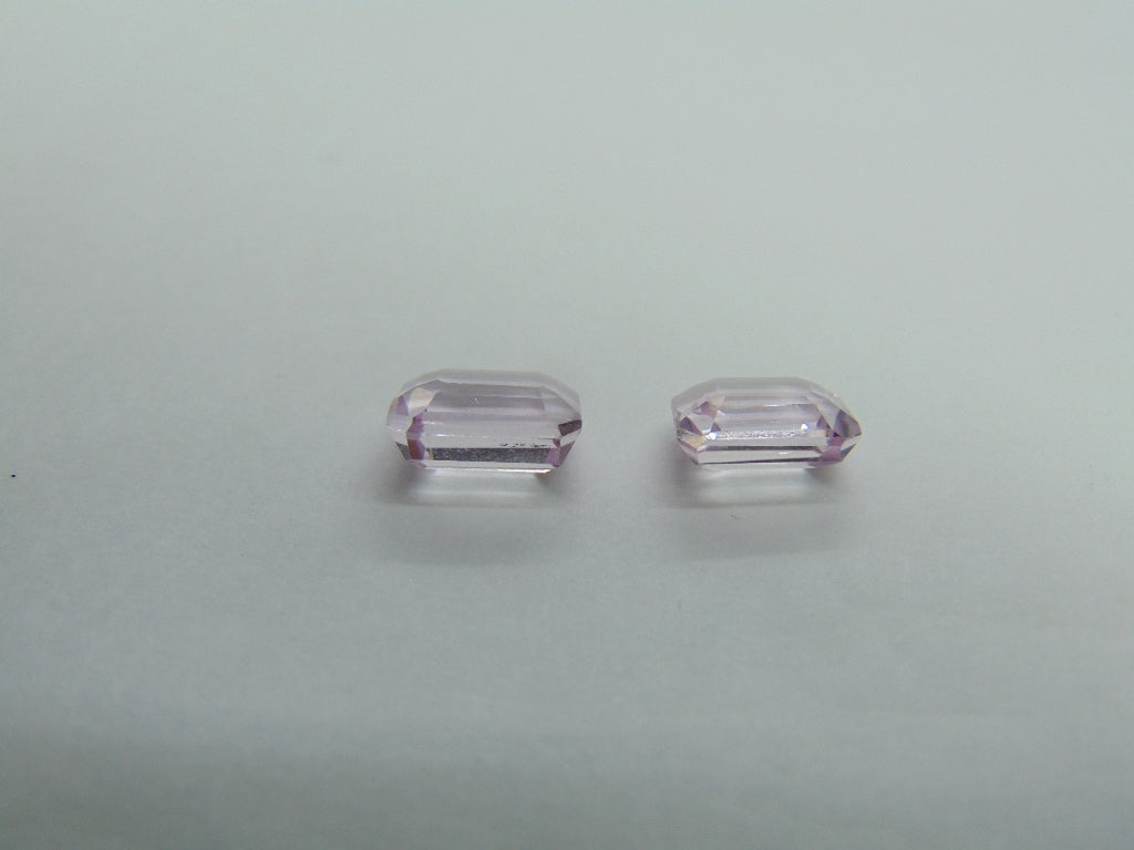 5.95ct Kunzite Pair 9x7mm