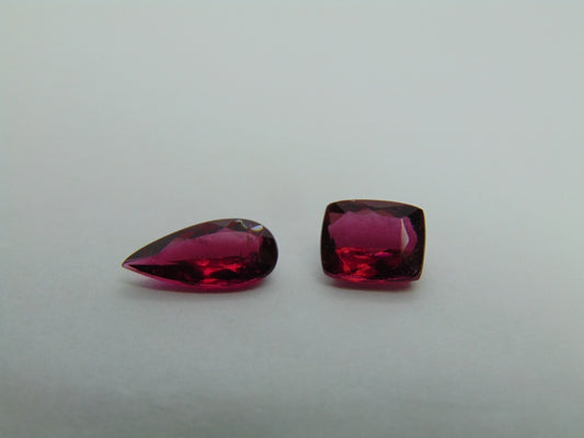 5.35ct Rubellite 12x5mm 8x7mm