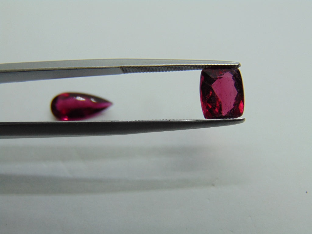 5.35ct Rubellite 12x5mm 8x7mm