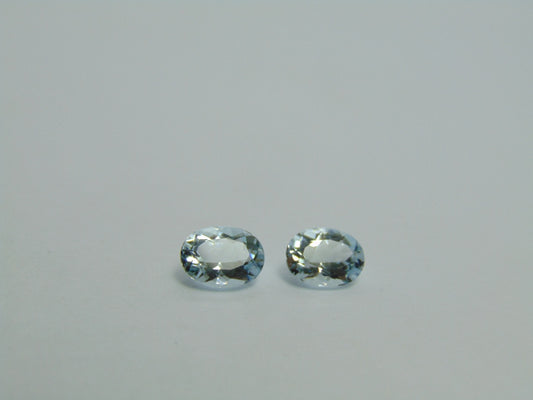 2.39ct Aquamarine Pair 8x6mm