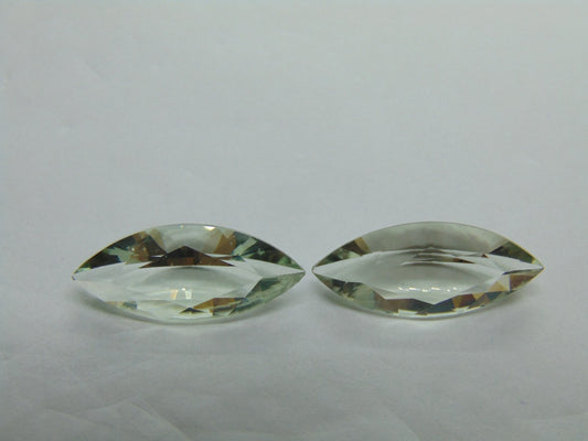 11.24ct Prasiolite Pair 21x9mm