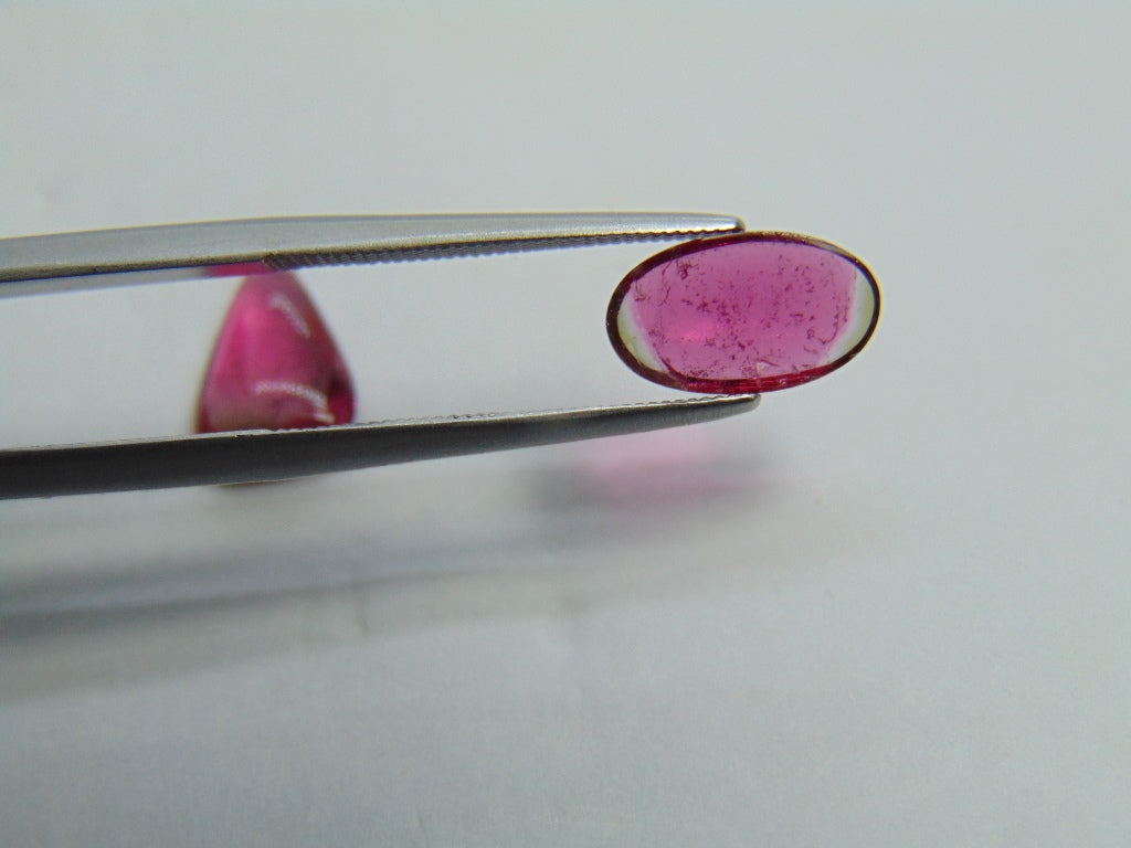 3ct Tourmaline Cabochon 11x7mm 11x6mm