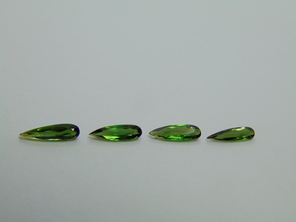 2.48ct Tourmaline 12x3mm 11x3mm 11x3mm 10.5x3mm