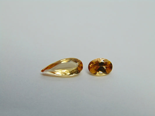 2.22ct Imperial Topaz 12x5mm 7x5mm