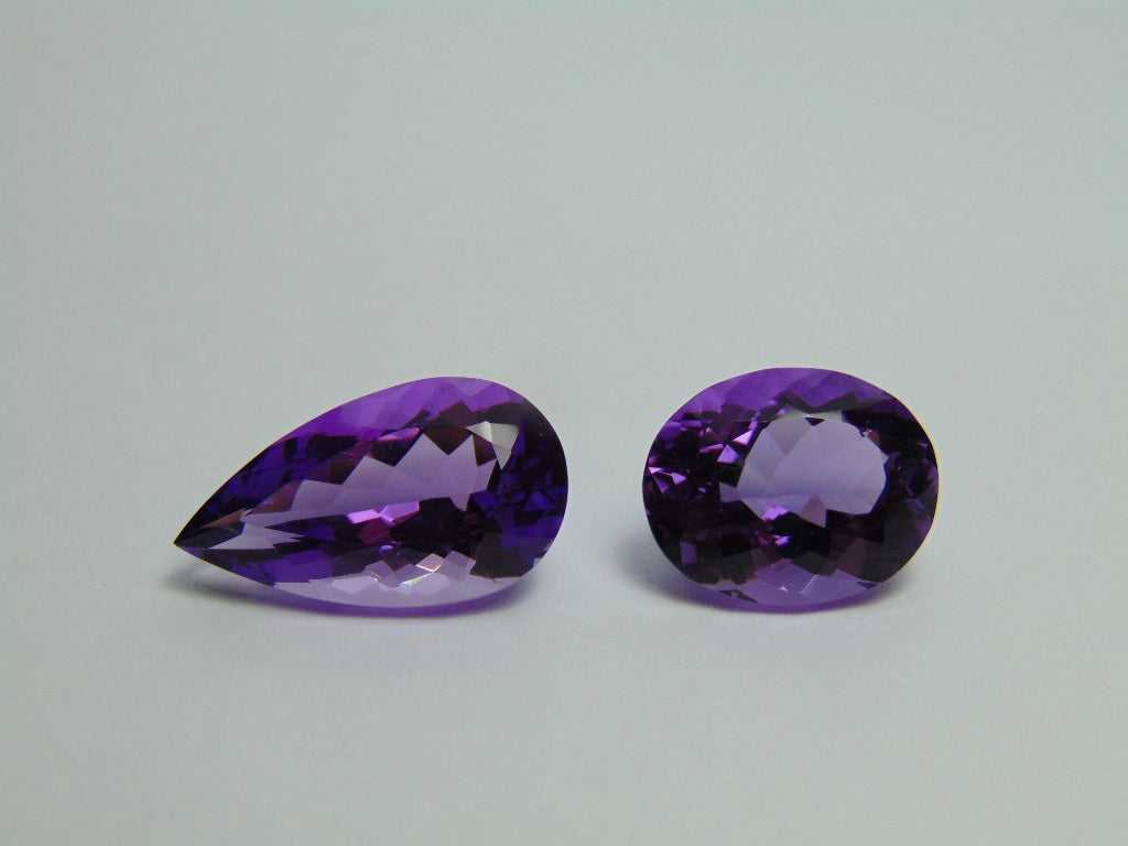 26.05ct Amethyst 22x12mm 17x13mm