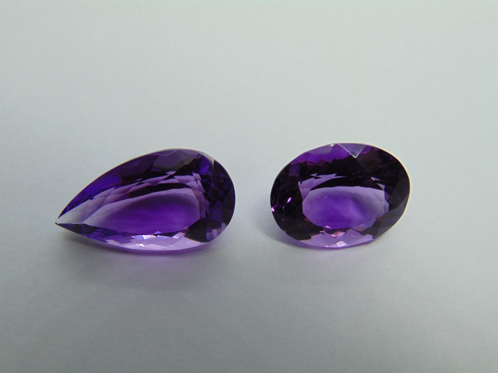 26.05ct Amethyst 22x12mm 17x13mm