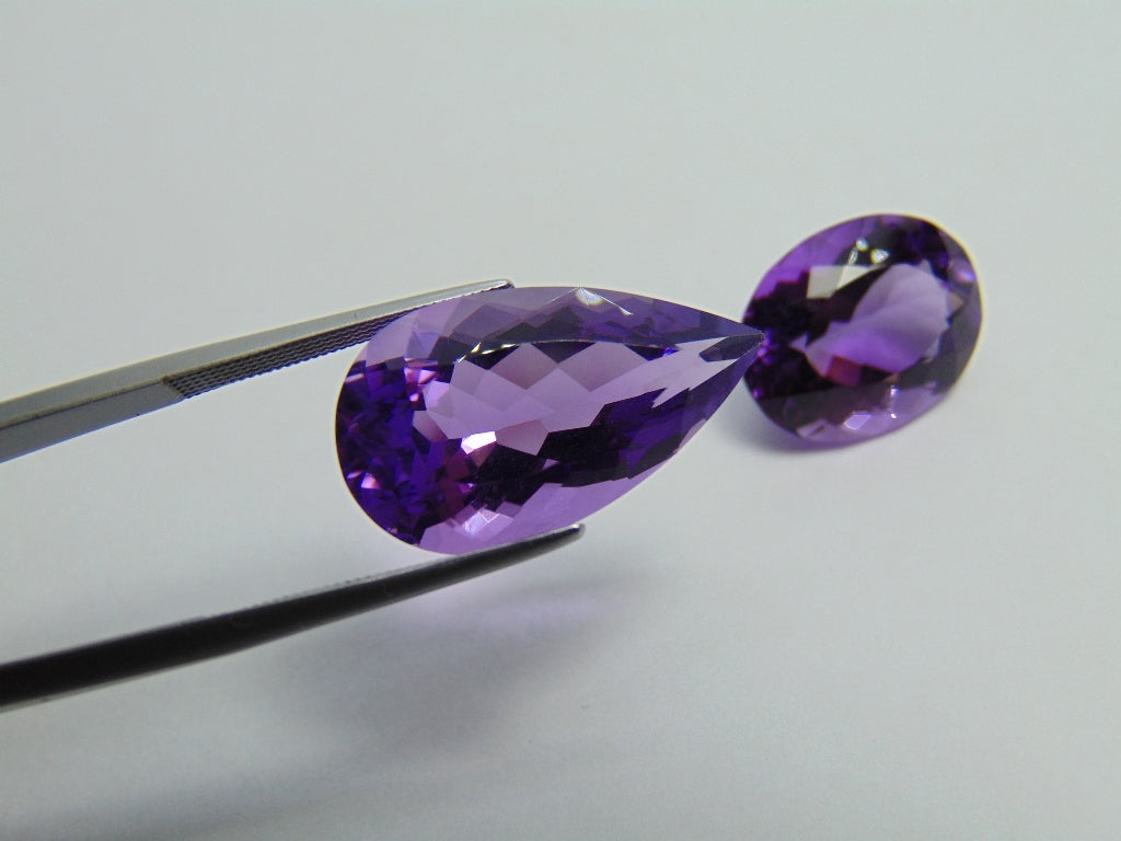 26.05ct Amethyst 22x12mm 17x13mm