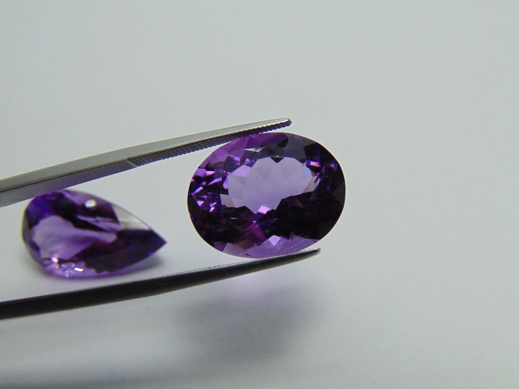 26.05ct Amethyst 22x12mm 17x13mm