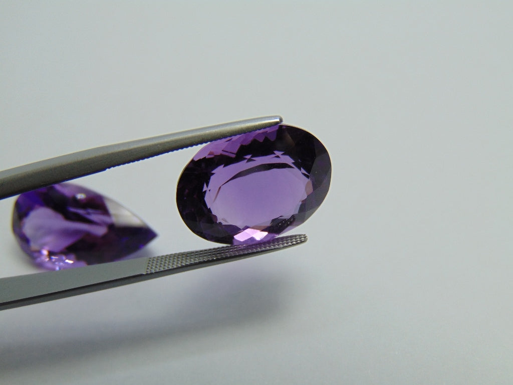 26.05ct Amethyst 22x12mm 17x13mm