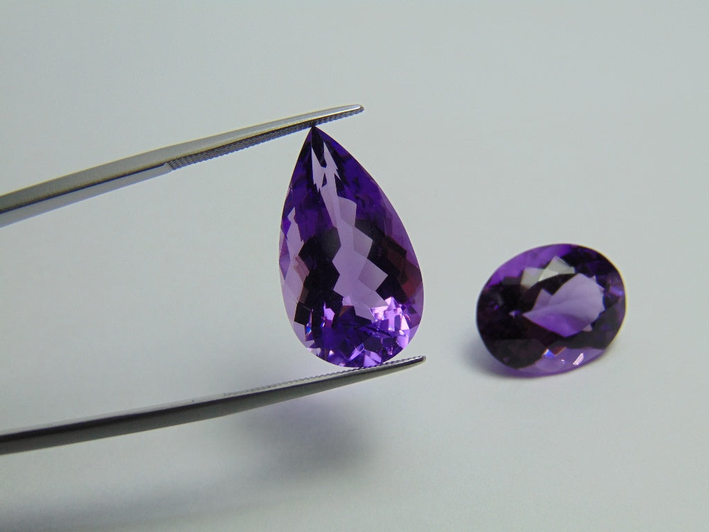 26.05ct Amethyst 22x12mm 17x13mm