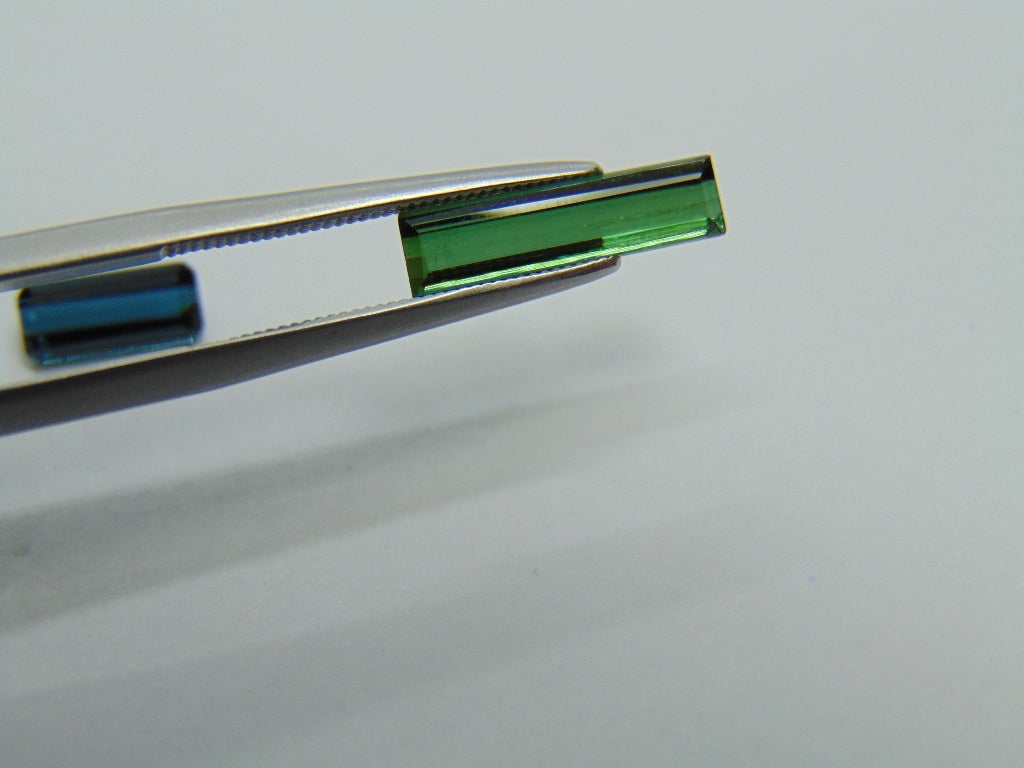 2.55ct Tourmaline 9x4mm 14x3mm