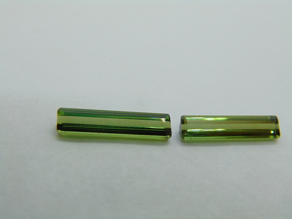 2.65ct Tourmaline Pair 16x3mm 15x3mm