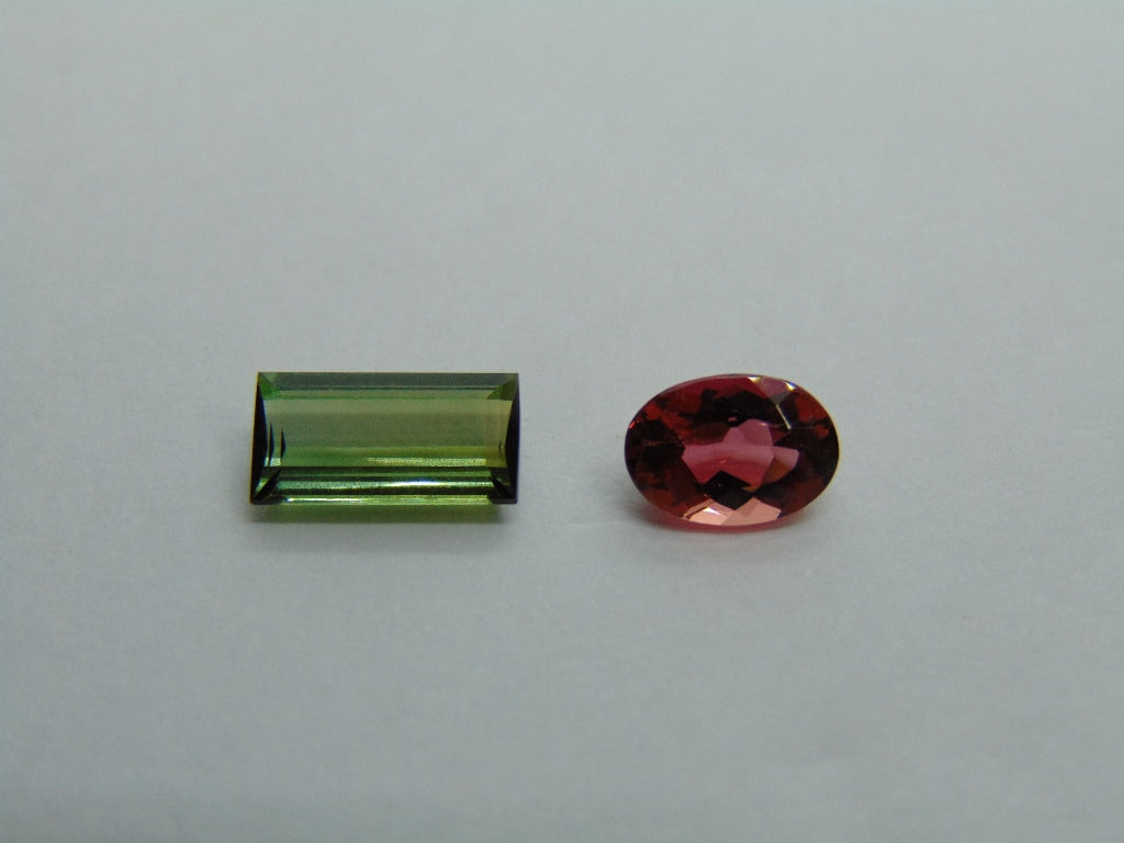 2.59ct Tourmaline mix 10x5mm 8x6mm