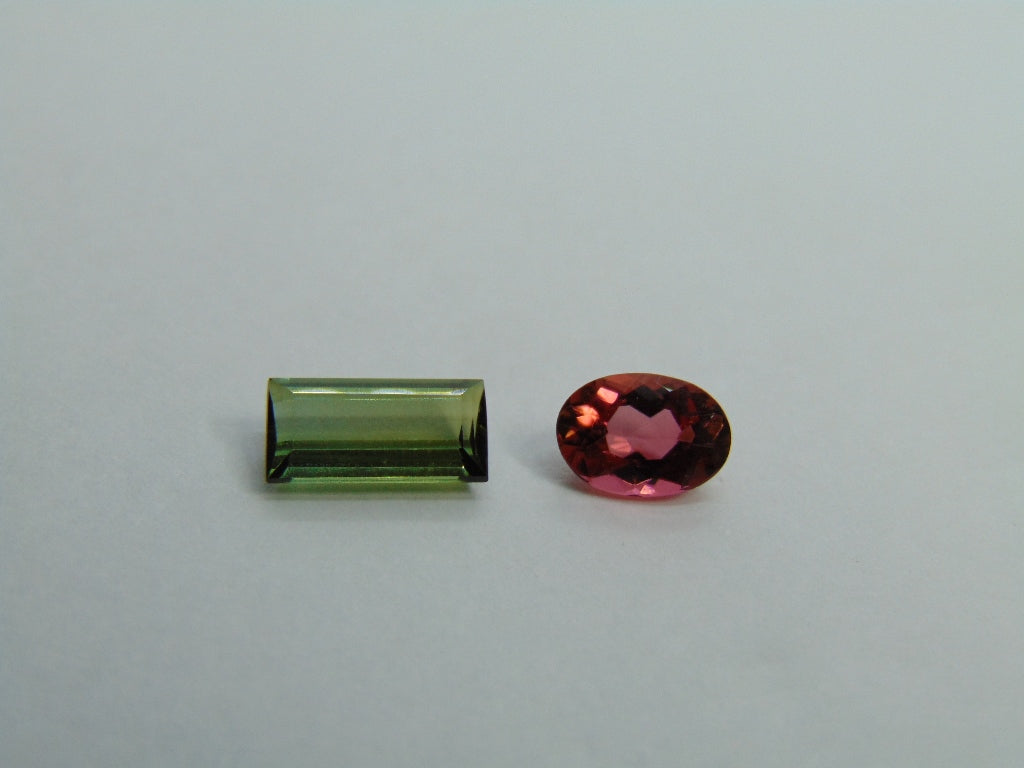 2.59ct Tourmaline mix 10x5mm 8x6mm