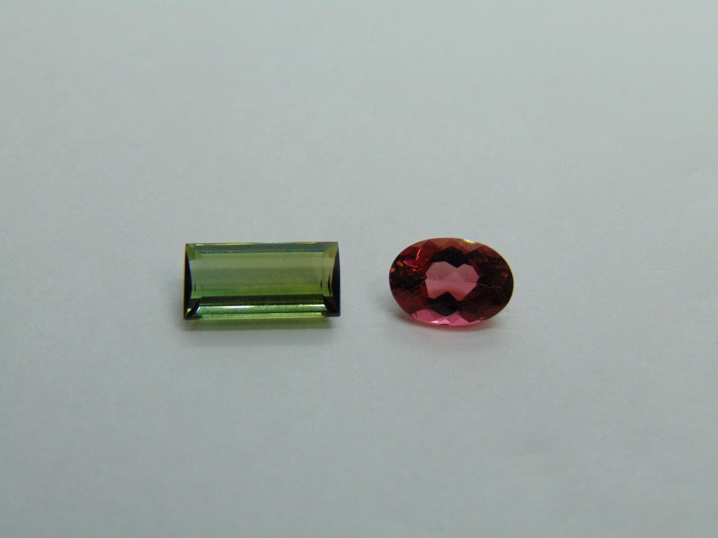 2.59ct Tourmaline mix 10x5mm 8x6mm