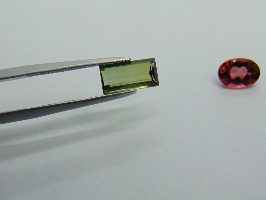 2.59ct Tourmaline mix 10x5mm 8x6mm