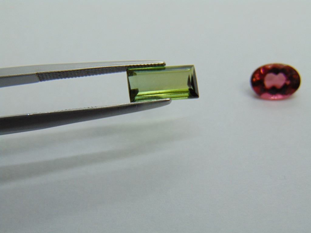 2.59ct Tourmaline mix 10x5mm 8x6mm