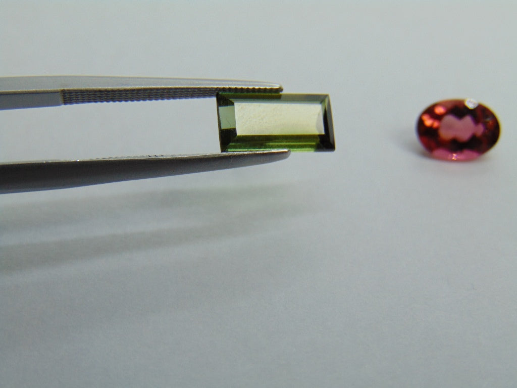 2.59ct Tourmaline mix 10x5mm 8x6mm
