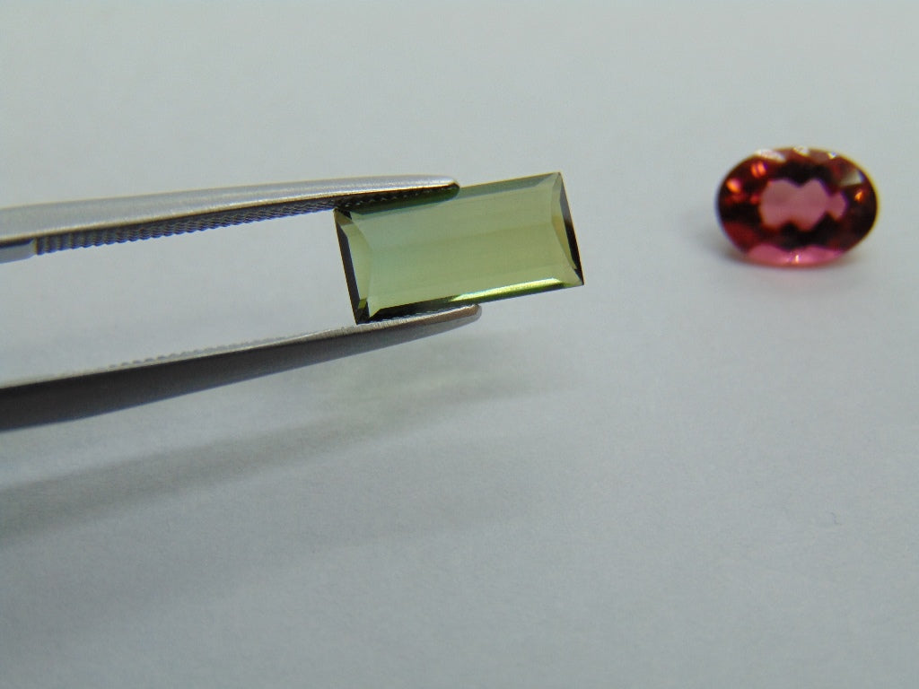 2.59ct Tourmaline mix 10x5mm 8x6mm