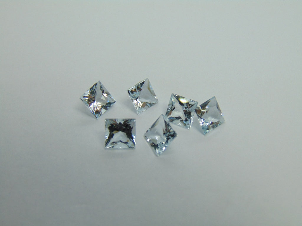 6.05ct Aquamarines Calibrated 6mm