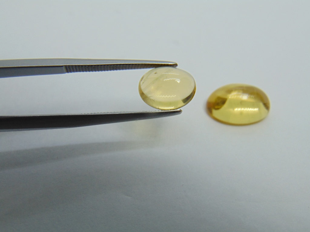6.85ct Beryl Cabochon 12x9mm 9x7mm