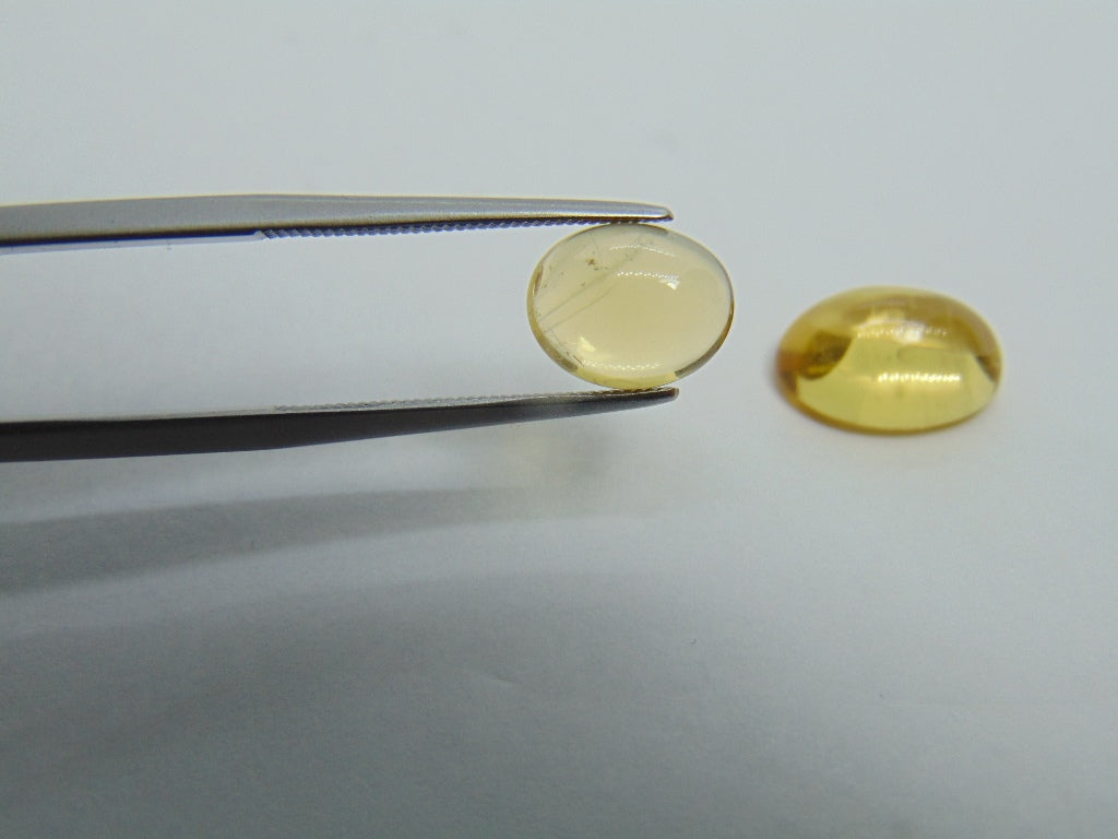 6.85ct Beryl Cabochon 12x9mm 9x7mm