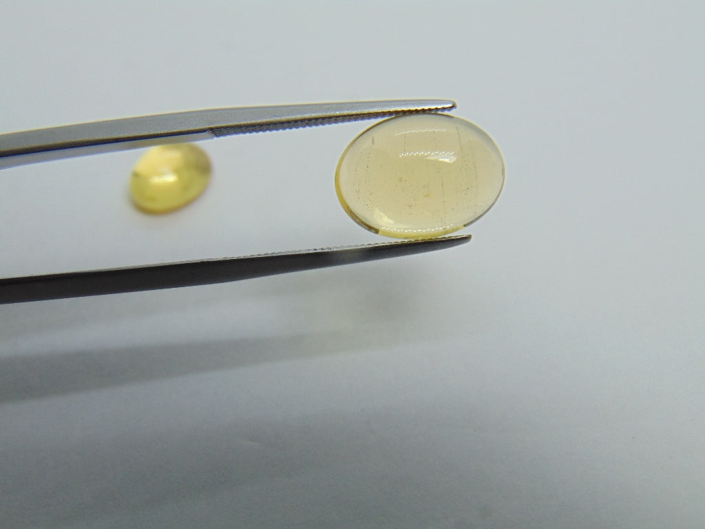 6.85ct Beryl Cabochon 12x9mm 9x7mm