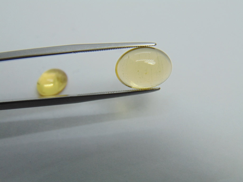 6.85ct Beryl Cabochon 12x9mm 9x7mm