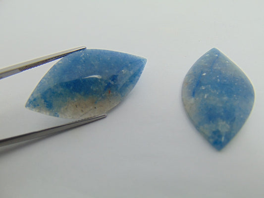 43.80ct Troilite Pair 38x19mm