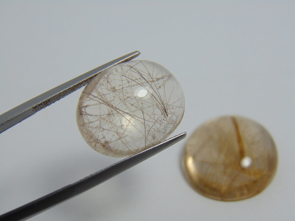 39.80ct Rutile 17.5x14.5mm 21.5x19mm