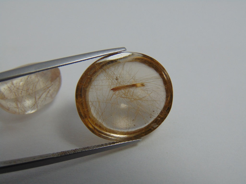 39.80ct Rutile 17.5x14.5mm 21.5x19mm