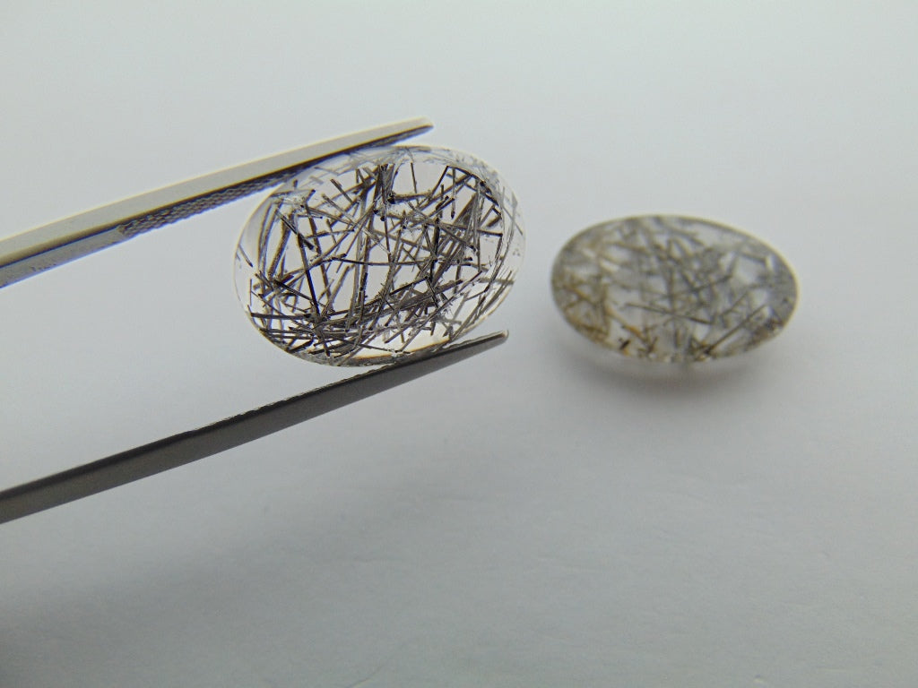 19.60cts Quartz (Inclusion) Pair