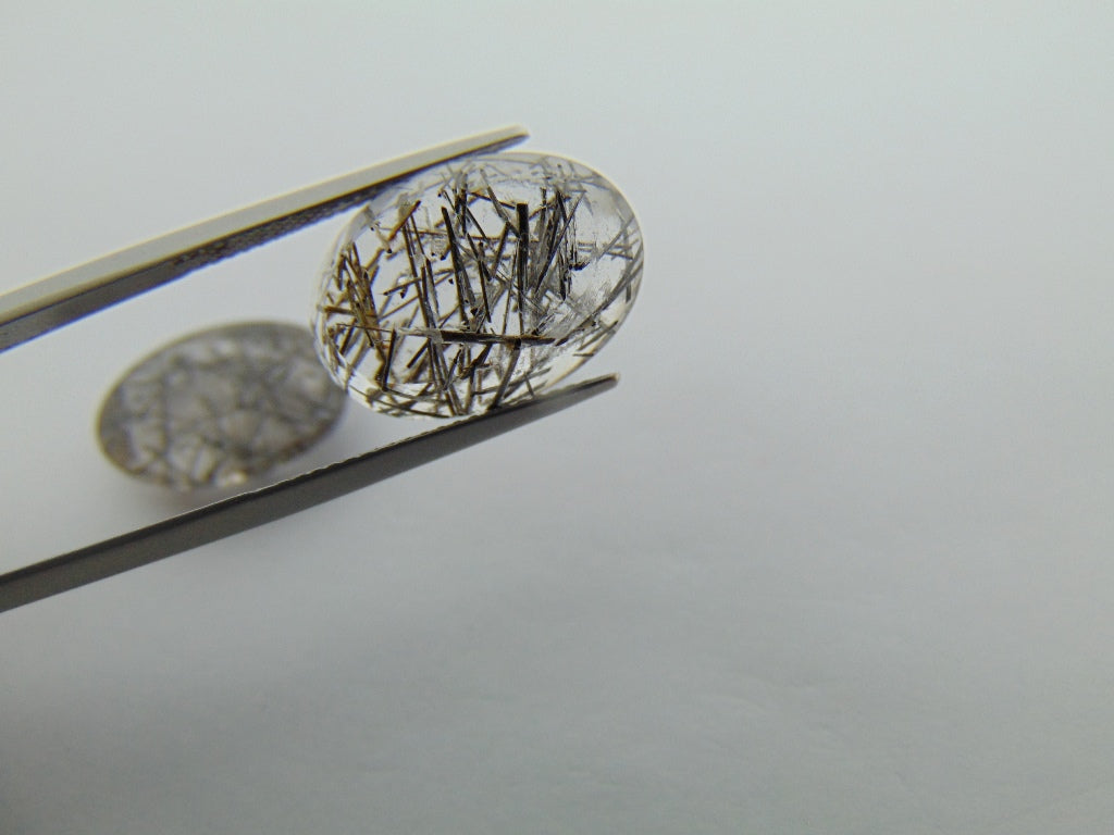 19.60cts Quartz (Inclusion) Pair