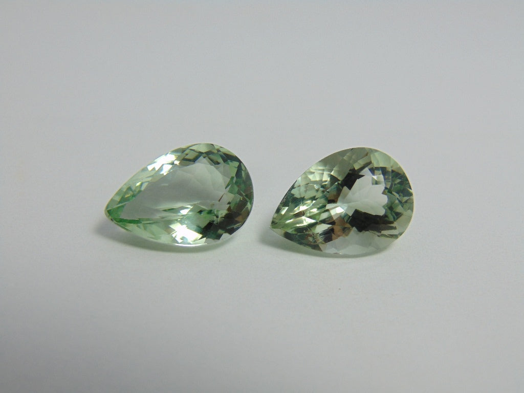 23.40ct Prasiolite Pair 18x13mm