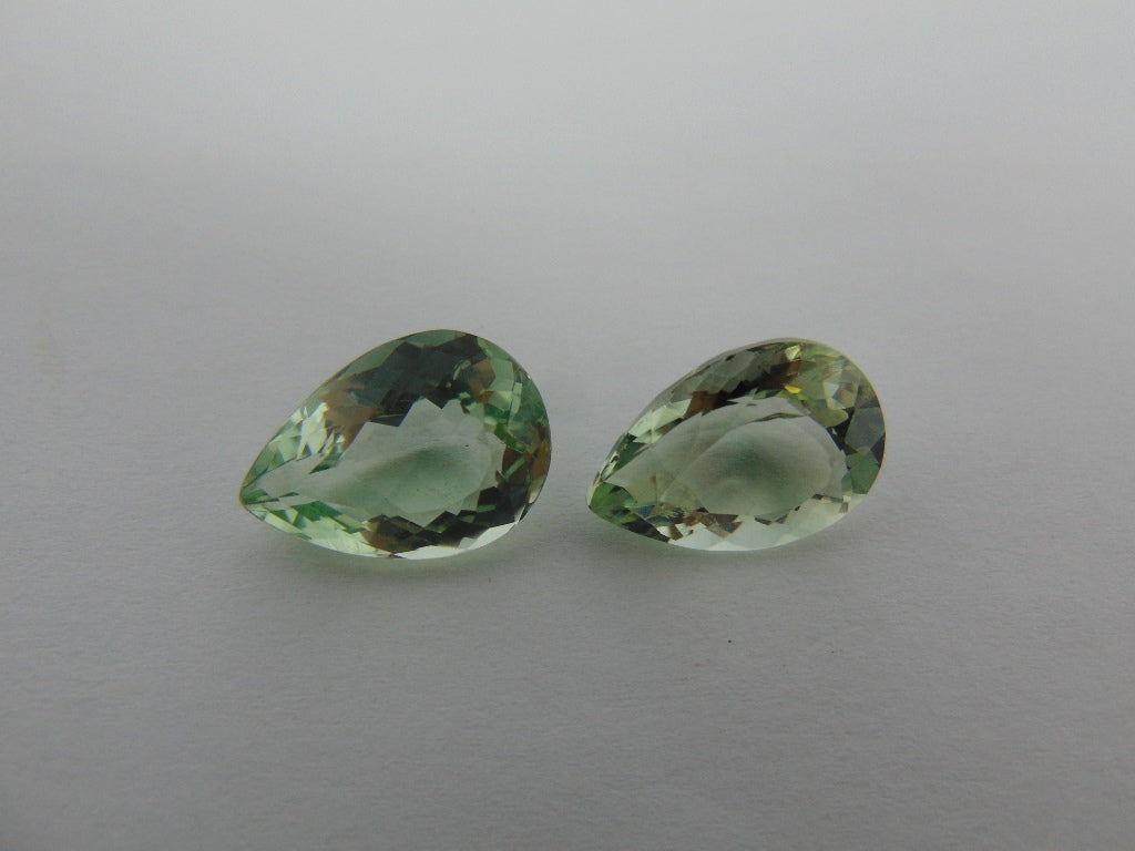 23.40ct Prasiolite Pair 18x13mm