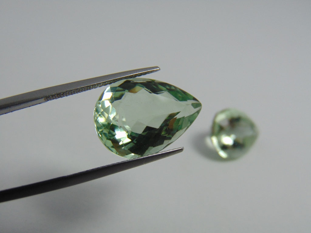 23.40ct Prasiolite Pair 18x13mm